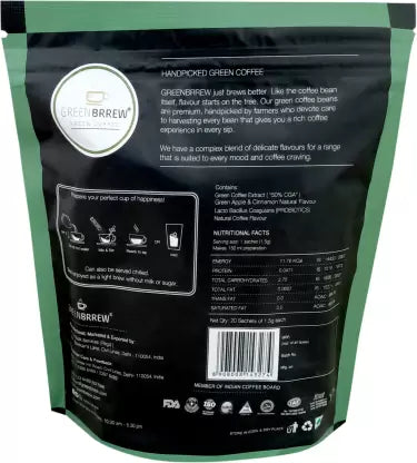 GreenBrrew Ethiopia Instant Coffee (30 g, Green Apple, Cinnamon Flavoured) GreenBrrew Ethiopia Instant Coffee (30 g, Green Apple, Cinnamon Flavoured)